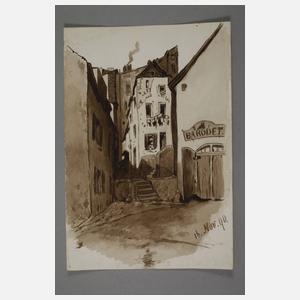 A. Pfeiffer, Konvolut Aquarelle und Zeichnungen