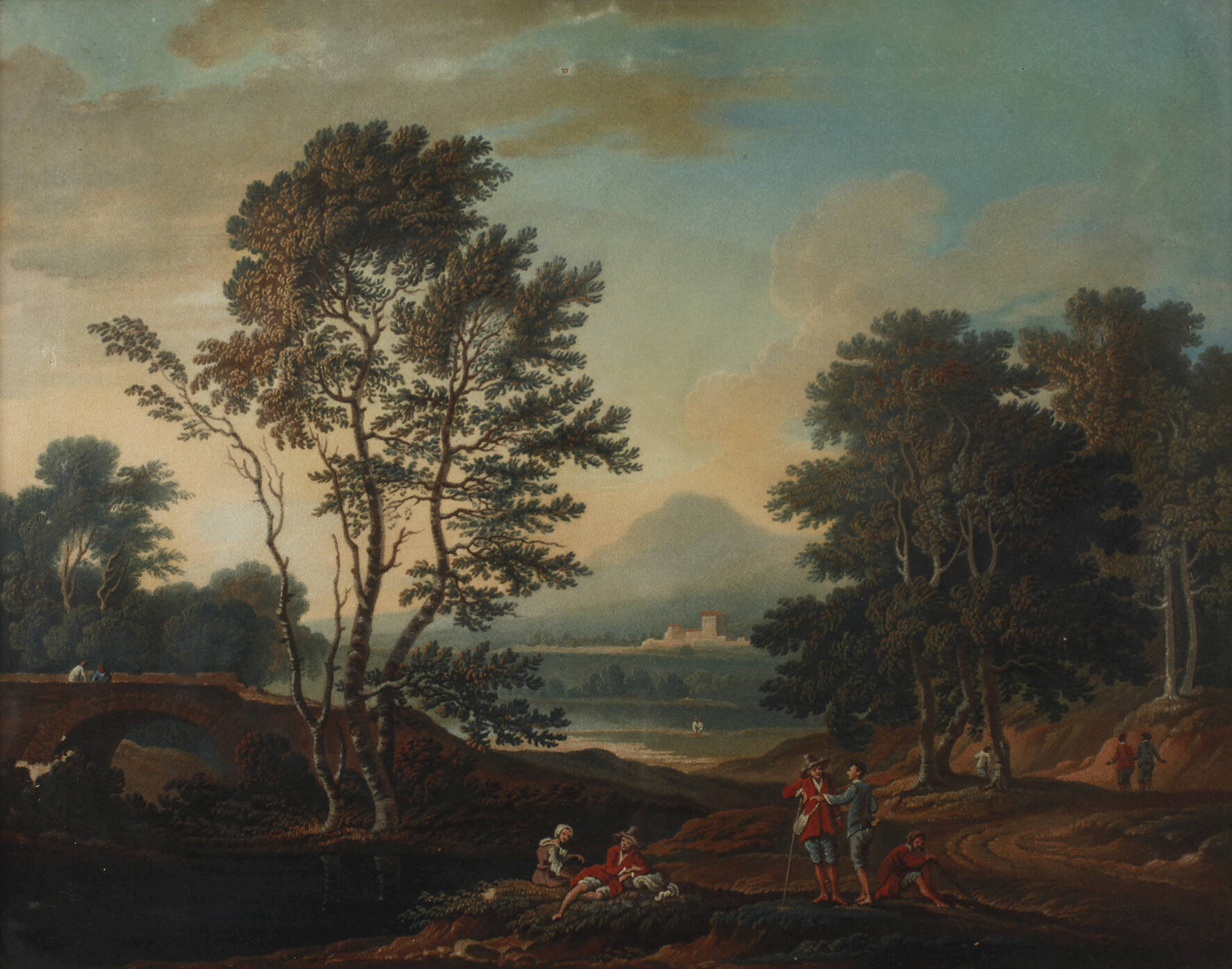 Benjamin Zobel attr., Landschaft mit Figuren