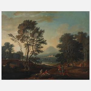 Benjamin Zobel attr., Landschaft mit Figuren