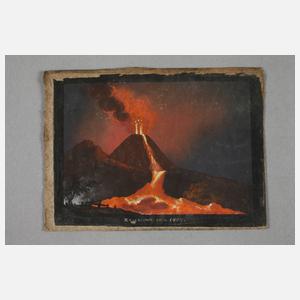 Vulkanausbruch bei Nacht