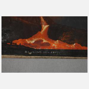 Vulkanausbruch bei Nacht