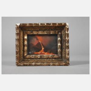 Vulkanausbruch bei Nacht