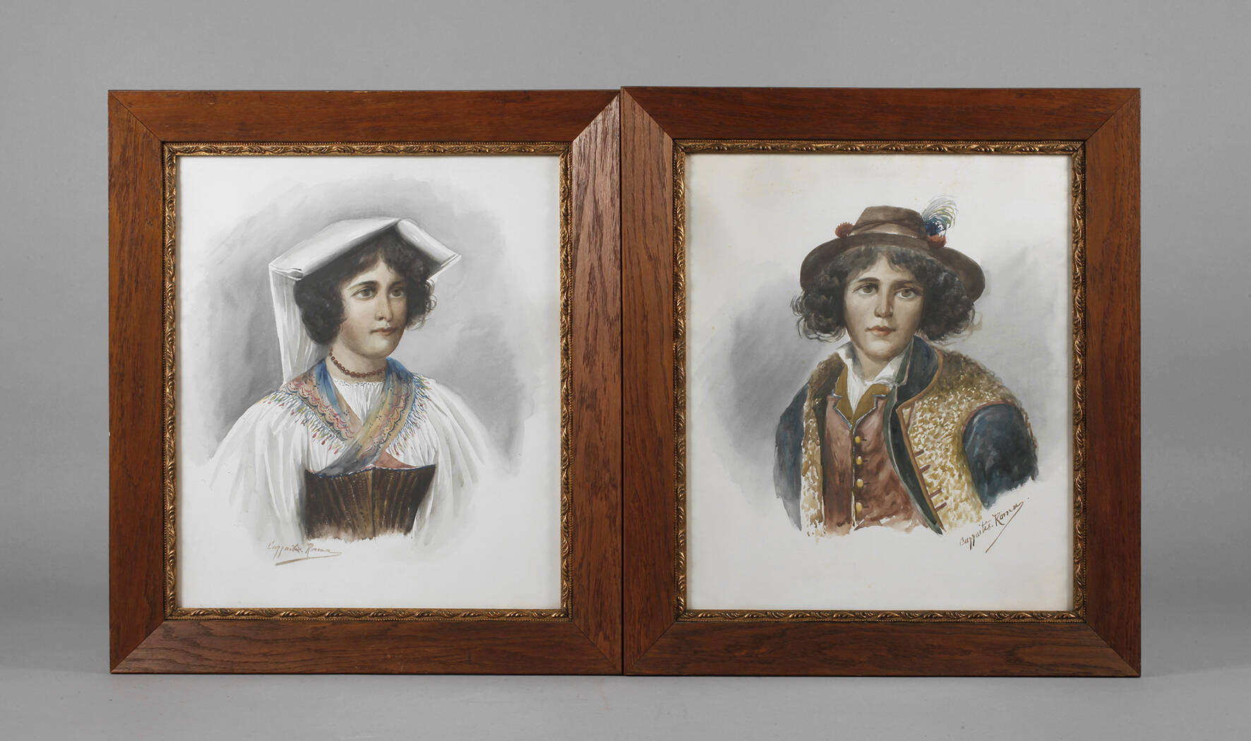 Cazzaitis, Paar Portraits