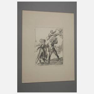 Prof. Robert Engels, Paar Zeichnungen