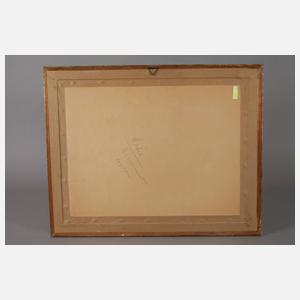 A. Hartung, Früchtestillleben mit Papagei