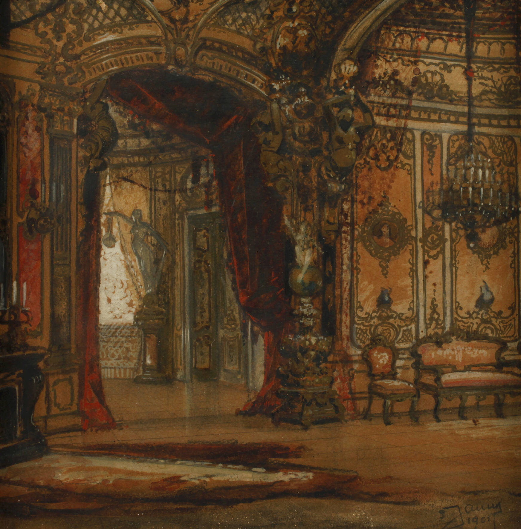 Georg Janny, Schlossinterieur