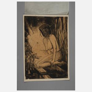 E. Pernice, Sitzender Akt