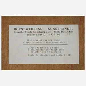 Else Schmidt-van der Velde, Mädchen mit Katze