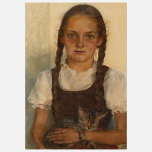 Else Schmidt-van der Velde, Mädchen mit Katze