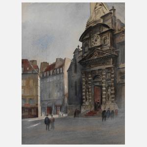 Hans Weberpals, Vor einer Kirche