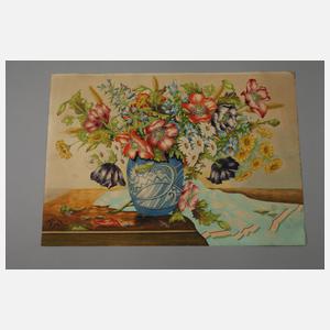 Blumenstrauß in Art déco-Vase