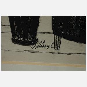 Josef Dünzl, Paar Illustrationszeichnungen