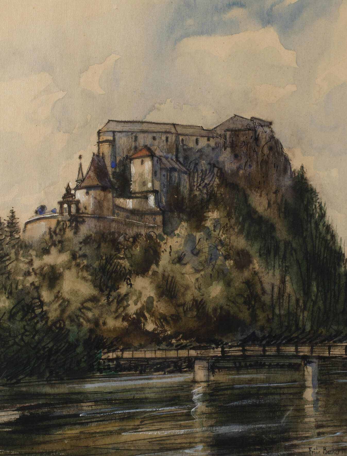 Prof. Fritz Beckert, Burgdarstellung