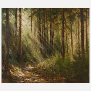 Manfred Feiler, "Sonniger Waldweg"