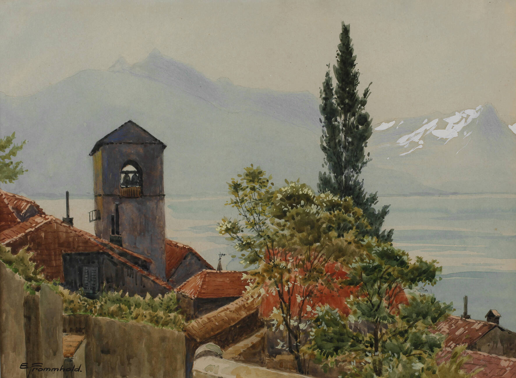 Ernst Frommhold, "Sonntagmorgen am Genfersee"