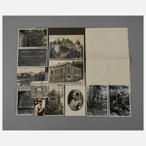 Prof. Hermann Vogel, Fotos und Gedicht