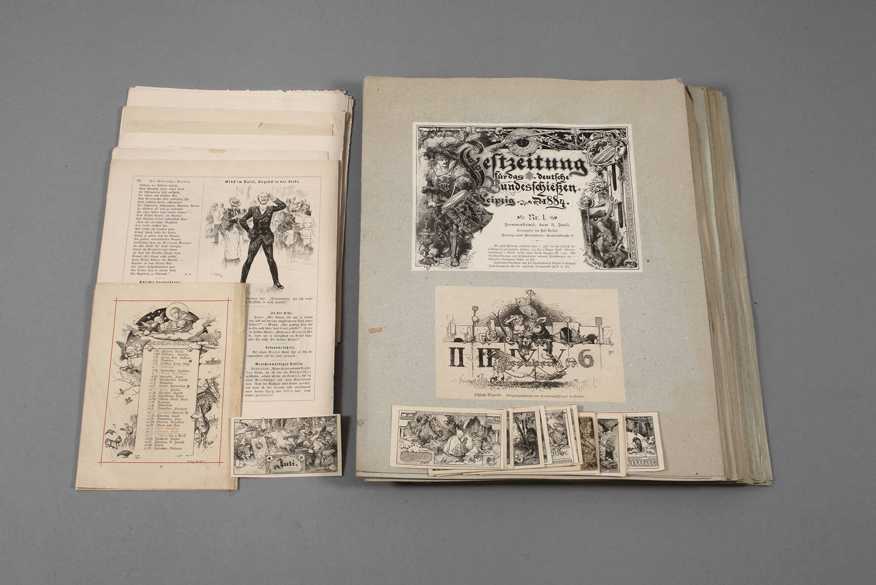 Prof. Hermann Vogel, Ausschnittsammlung "Fliegende Blätter"