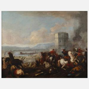 Jacques Courtois, attr., Reiterschlacht am Bosporus