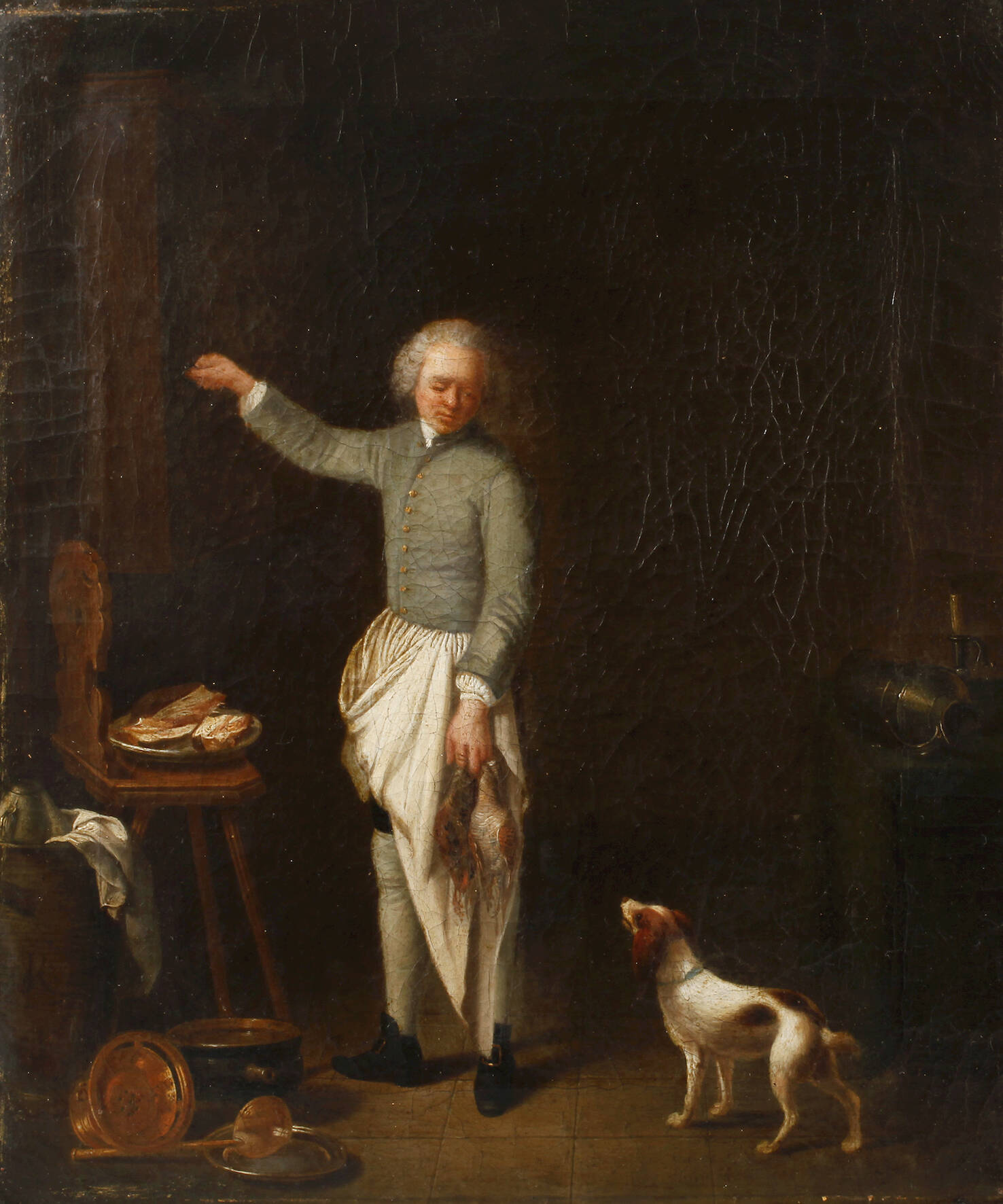 Küchenmeister im Speisegewölbe