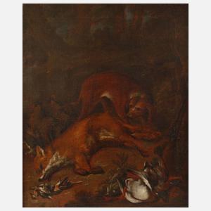 Barockes Jagdstillleben mit erlegtem Fuchs