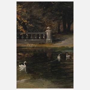 August Flinker, Im Schlosspark