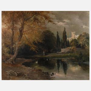 August Flinker, Im Schlosspark