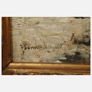 Johann Jungblut, attr. "Winter am Niederrhein"