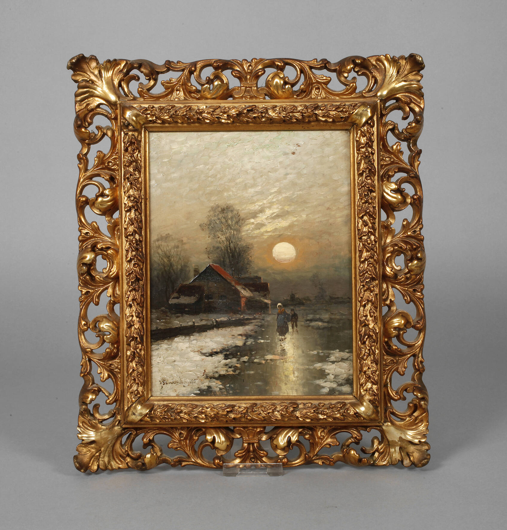 Johann Jungblut, attr. "Winter am Niederrhein"