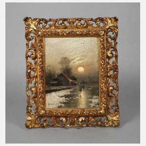 Johann Jungblut, attr. "Winter am Niederrhein"