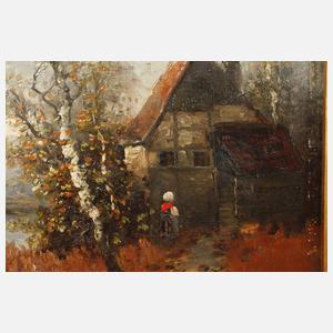Johann Jungblut, attr., "Herbst am Niederrhein"