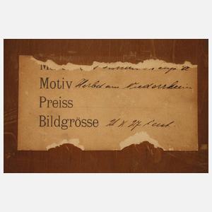 Johann Jungblut, attr., "Herbst am Niederrhein"