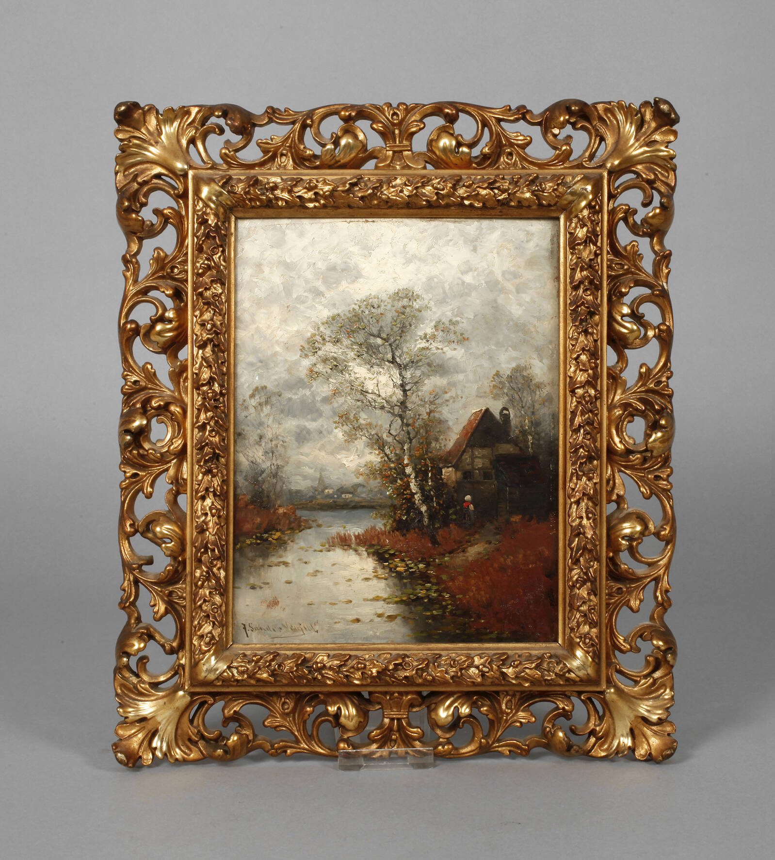 Johann Jungblut, attr., "Herbst am Niederrhein"