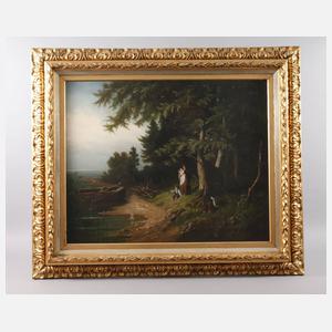 Julius Köckert, Mutter mit ihren Kindern am See