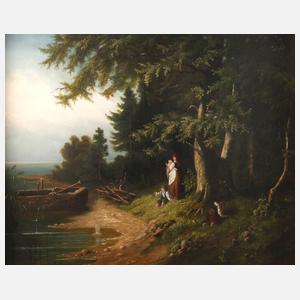 Julius Köckert, Mutter mit ihren Kindern am See