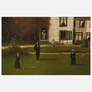 A. Kreuzer, Golfspieler im Park