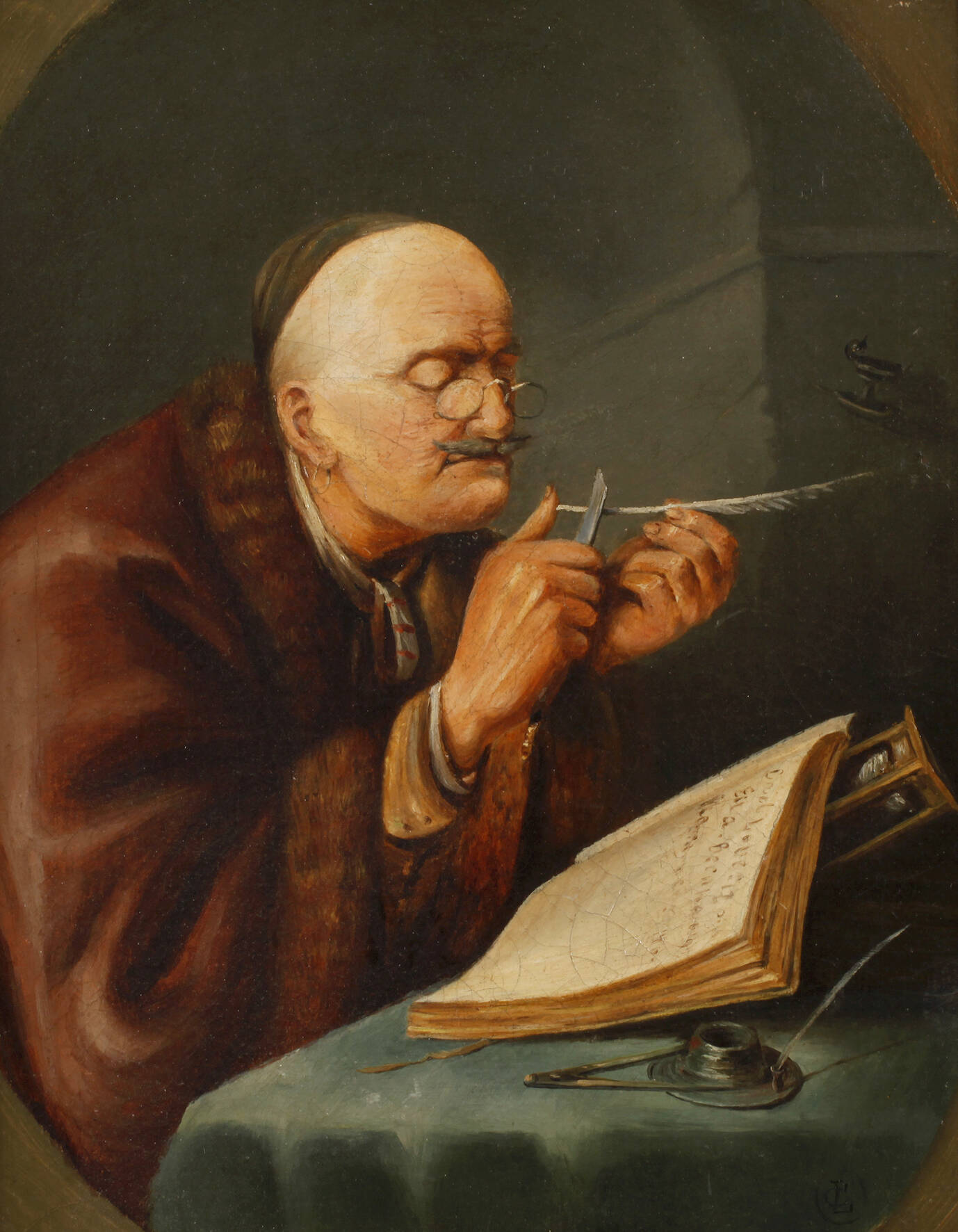 Carl Lobertz, attr., Der Schreiber