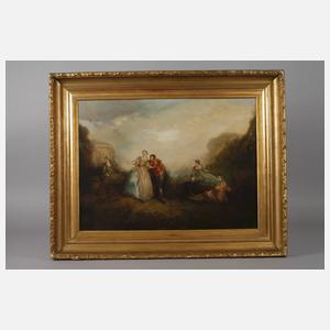 Rokokogesellschaft im Freien