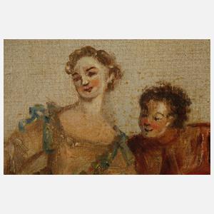 Rokokogesellschaft im Freien