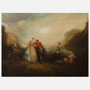 Rokokogesellschaft im Freien