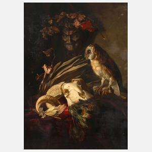 Vanitasstillleben mit Eule
