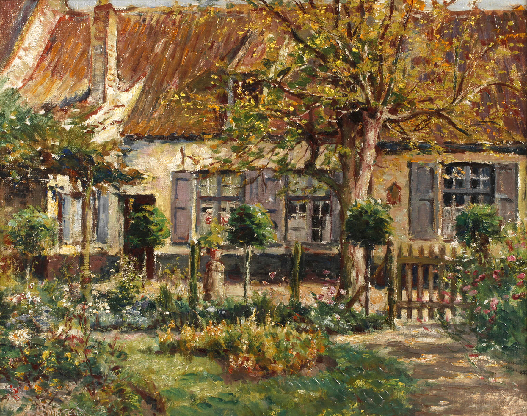 Eugen Burkert, Schlesisches Haus mit Garten