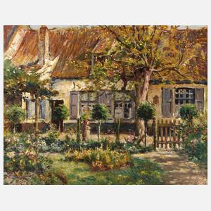 Eugen Burkert, Schlesisches Haus mit Garten