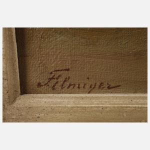 Franz Elmiger, "Kühe im Freien"