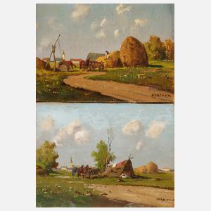 Joseph Harencz, Paar ländliche Szenen