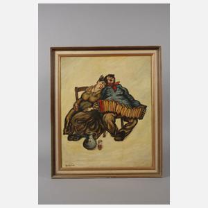 Bruno Hecker, Weinseliges Liebespaar