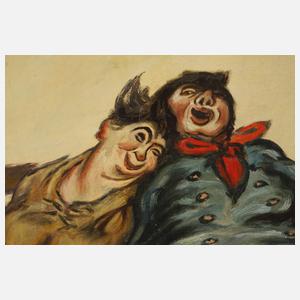 Bruno Hecker, Weinseliges Liebespaar