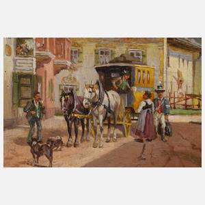 Georg Hemmrich, Ankunft der Postkutsche