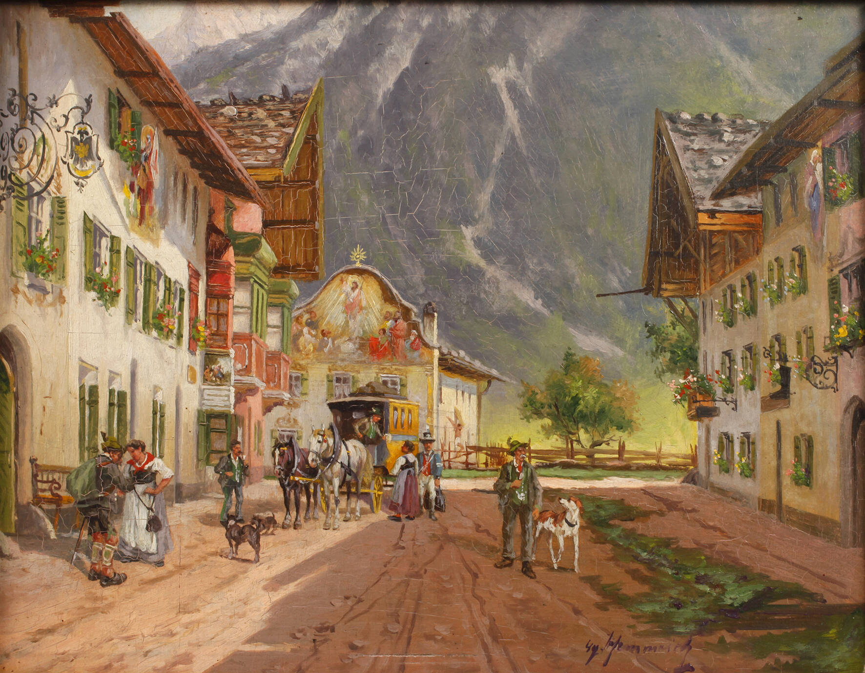 Georg Hemmrich, Ankunft der Postkutsche