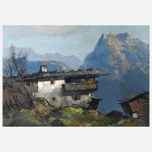 Ewald Hess, Berghütte im Sonnenlicht