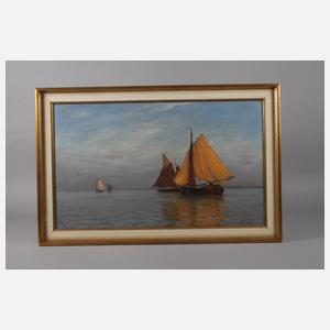 Richard Hünten, Segelboote auf stiller See